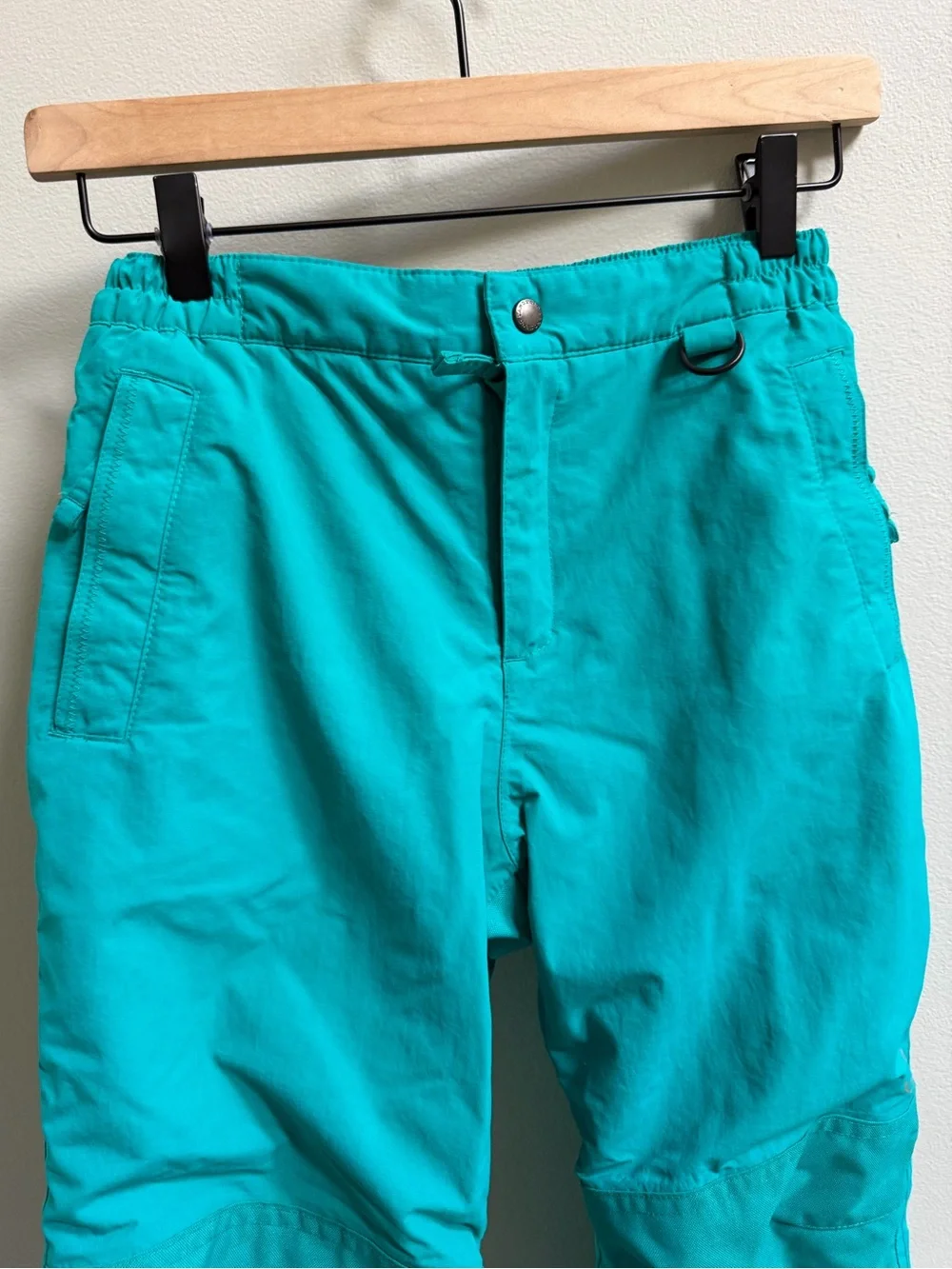 Lands’ End Squall Iron Knee Snow Pants Kids 8 Turquoise Waterproof Ski Winter